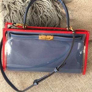 Tory Burch hard to find Lee Radziwill with rain cover looks new so beautiful